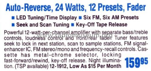 Realistic Car Radio 12-1912; Radio Shack Tandy, (ID = 1772155) Car Radio