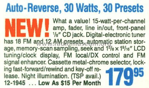 Realistic Car Radio 12-1945; Radio Shack Tandy, (ID = 1785858) Car Radio