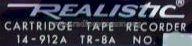 Realistic Cartridge Tape Rec. TR-8A ; Radio Shack Tandy, (ID = 489587) R-Player