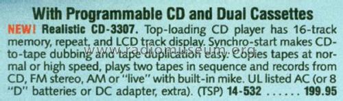 Realistic CD-3307 14-532; Radio Shack Tandy, (ID = 1789409) Radio