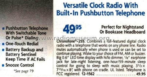 Realistic Chronofone 255 12-1562; Radio Shack Tandy, (ID = 1750852) Radio