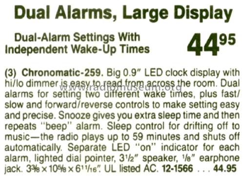 Realistic Chronomatic-259 12-1566; Radio Shack Tandy, (ID = 1794953) Radio