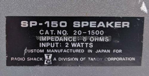 Realistic Communication Speaker SP-150 ; Radio Shack Tandy, (ID = 2655242) Speaker-P