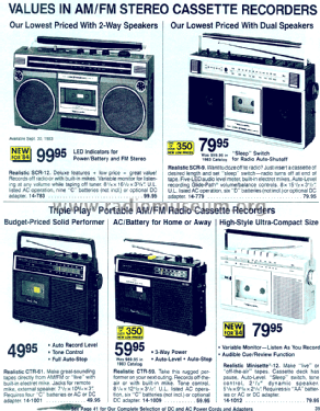 Realistic CTR-61 14-1001; Radio Shack Tandy, (ID = 1375476) Radio