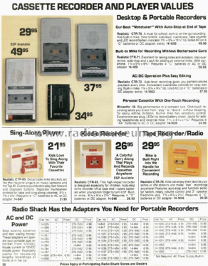 Realistic CTR-70 14-1050; Radio Shack Tandy, (ID = 1347051) Sonido-V