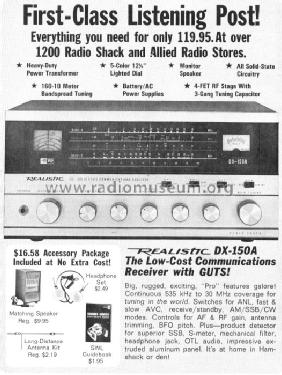 Realistic DX-150A; Radio Shack Tandy, (ID = 522219) Amateur-R