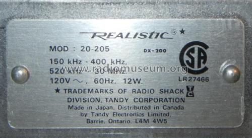 Realistic DX-200; Radio Shack Tandy, (ID = 2846209) Amateur-R