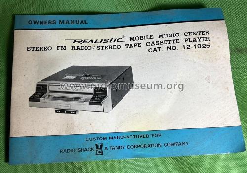Realistic FM Stereo Radio Auto Cassette Player 12-1825 ; Radio Shack Tandy, (ID = 2888783) Car Radio