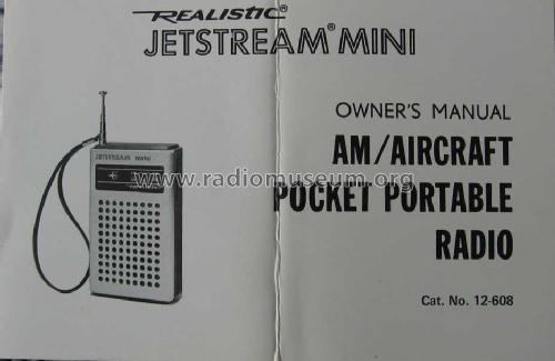 Realistic Jetsream Mini Cat.No.12-608; Radio Shack Tandy, (ID = 1084324) Radio