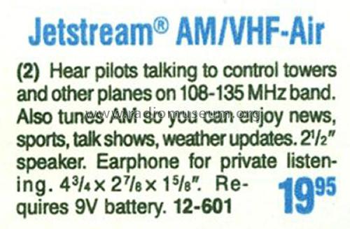 Realistic Jetstream 12-601; Radio Shack Tandy, (ID = 1776293) Radio