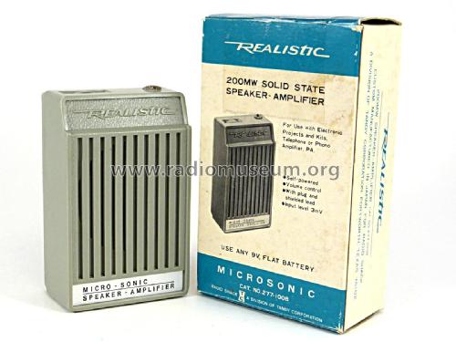 Realistic MicroSonic Speaker-Amplifier Cat No. 277-1008; Radio Shack Tandy, (ID = 2211062) Ampl/Mixer