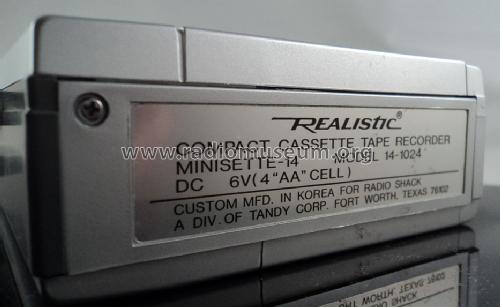 Realistic Minisette-14 14-1024; Radio Shack Tandy, (ID = 1416929) Reg-Riprod