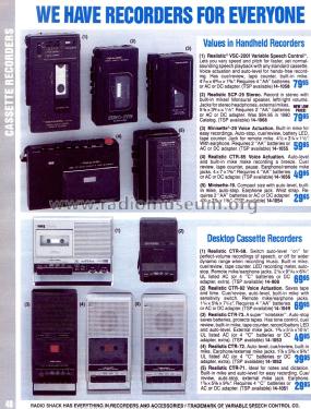 Realistic Minisette-20 14-1055; Radio Shack Tandy, (ID = 1771309) R-Player