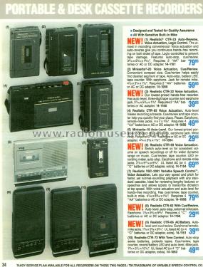 Realistic Minisette-20 14-1055; Radio Shack Tandy, (ID = 1779427) R-Player