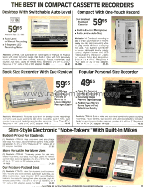 Realistic Minisette-9 14-812; Radio Shack Tandy, (ID = 1358542) Reg-Riprod