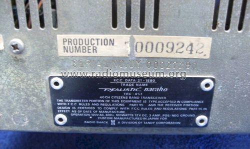 Realistic Navaho TRC-457 21-1580; Radio Shack Tandy, (ID = 1174866) Ciudadana