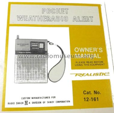 Realistic Pocket Weatheradio Alert 12-161; Radio Shack Tandy, (ID = 1728045) Radio