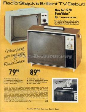 Realistic PortaVision 16-1252; Radio Shack Tandy, (ID = 2036923) Fernseh-E