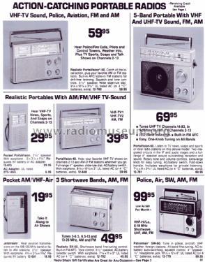 Realistic PortaVision-50 12-780; Radio Shack Tandy, (ID = 1331780) Radio