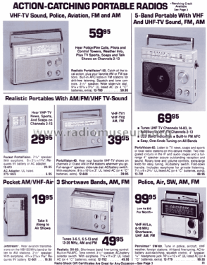 Realistic PortaVision-60 12-781; Radio Shack Tandy, (ID = 1331810) Radio