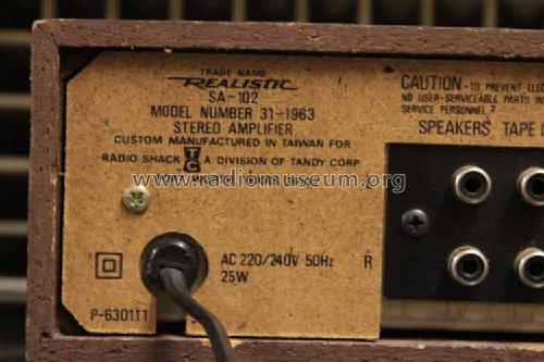 SA-102 Cat. No.= 31-1963; Radio Shack Tandy, (ID = 1646745) Ampl/Mixer