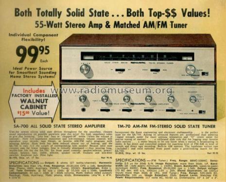SA-700 Cat. No.= 30-1970; Radio Shack Tandy, (ID = 1416230) Ampl/Mixer