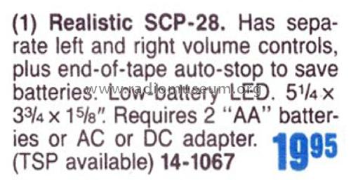 Realistic SCP-28 14-1067; Radio Shack Tandy, (ID = 1769349) R-Player