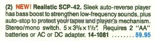 Realistic SCP-42 14-1081; Radio Shack Tandy, (ID = 1779408) Radio