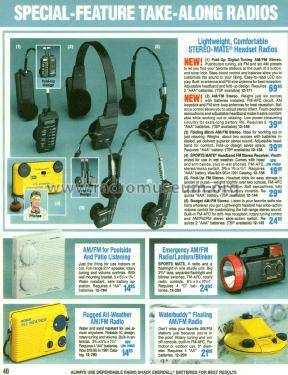 Realistic Stereo Mate Headset Radio 12-144; Radio Shack Tandy, (ID = 1775807) Radio