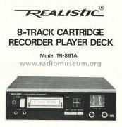 Realistic TR-881A; Radio Shack Tandy, (ID = 528332) Reg-Riprod