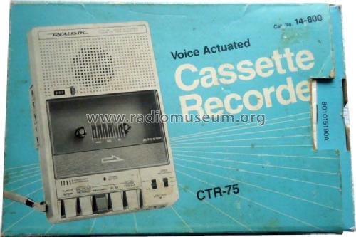 Realistic Voice Actuation Cassette Tape Recorder CTR-75 ; Radio Shack Tandy, (ID = 1176975) R-Player