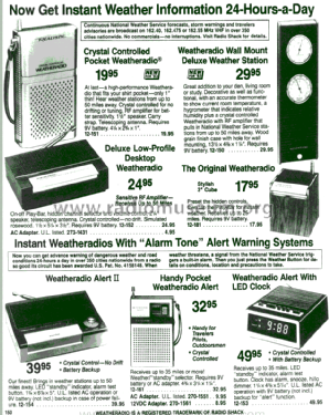 Realistic Weatheradio Alert 2 12-154; Radio Shack Tandy, (ID = 1372347) Radio