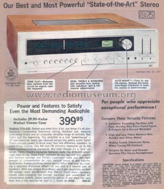 STA-225 Cat. No.= 31-2058; Radio Shack Tandy, (ID = 2721872) Radio