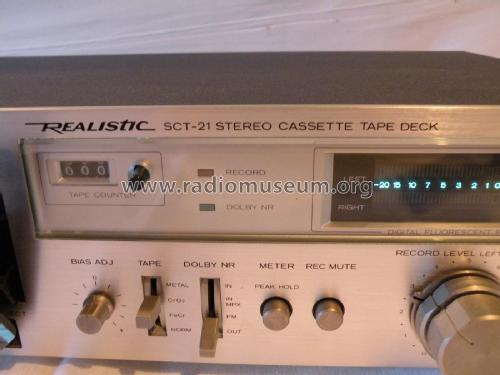 SCT-21 Stereo Cassette Tape Deck 14-611; Radio Shack Tandy, (ID = 2270377) R-Player