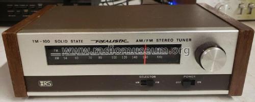 Realistic Solid State AM/FM Stereo Tuner TM-100 Cat. No.= 31-2043; Radio Shack Tandy, (ID = 3012681) Radio