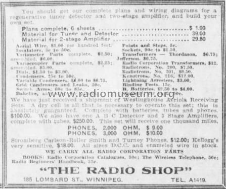 Radio Shop Model 1; Star Electric Co. (ID = 1936160) Radio