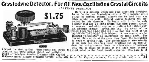 Crystodyne Detector ; Radio Specialty Co. (ID = 1761758) Radio part