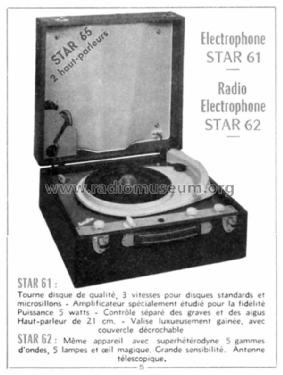 Radio-Électrophone Star 62; Radio-Star; Nice (ID = 1488593) Radio