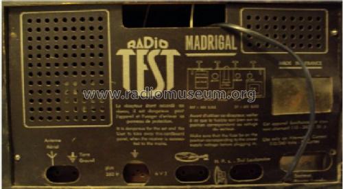 Madrigal ; Radio Test; Paris (ID = 999294) Radio