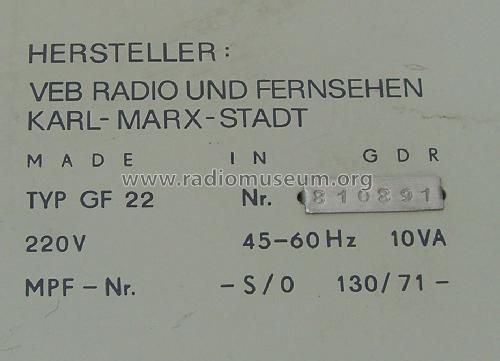 RC-Generator GF22; Radio und Fernsehen (ID = 1365280) Equipment