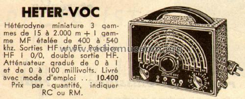 Héter'Voc ; VOC, VOC-Centrad; (ID = 550007) Equipment