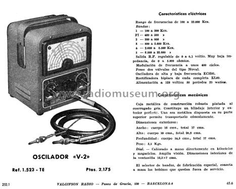 Oscilador de R.F. V-2 Valgifson; Radio Watt Valgifson (ID = 1884841) Equipment