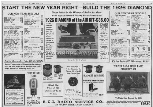 1926 Diamond of the Air ; Radio World (ID = 836858) Kit