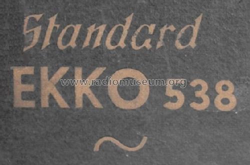 Ekko 538 ; Standard Telefon og (ID = 537687) Radio