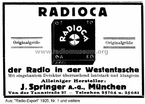 Radioca 500; Springer, J. AG; (ID = 2425944) Cristallo