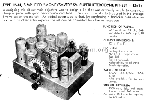 Moneysaver 12-44; Radiokes; Sydney (ID = 1790724) Kit
