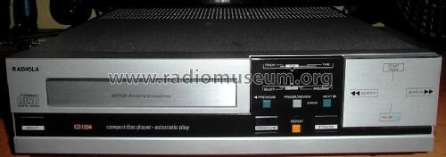 Compact Disc Player CD1104 /78; Radiola marque (ID = 2376628) Enrég.-R