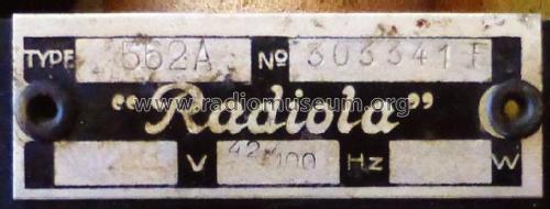 Super-Octode 562A; Radiola marque (ID = 2631134) Radio