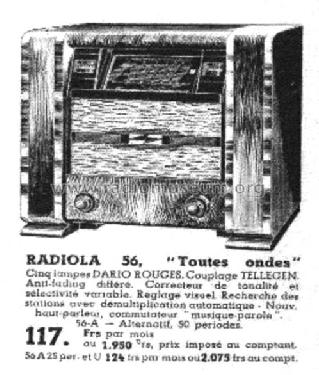 RA56A; Radiola marque (ID = 2544036) Radio