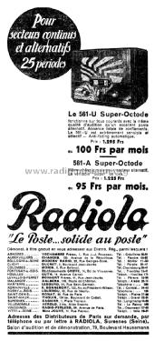 Super-Octode RA561U; Radiola marque (ID = 2486952) Radio